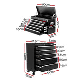 darrahopens Tools > Tools Storage Giantz 14 Drawers Toolbox Chest Cabinet Mechanic Trolley Garage Tool Storage Box