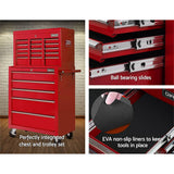 darrahopens Tools > Tools Storage Giantz 14 Drawers Toolbox Chest Cabinet Mechanic Trolley Garage Tool Storage Box