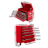 darrahopens Tools > Tools Storage Giantz 14 Drawers Toolbox Chest Cabinet Mechanic Trolley Garage Tool Storage Box