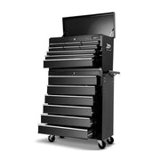 darrahopens Tools > Tools Storage Giantz 15 Drawers Tool Box Chest Trolley Cabinet Garage Storage Boxes Organizer Black