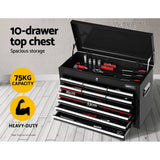 darrahopens Tools > Tools Storage Giantz 17 Drawers Tool Box Trolley Chest Cabinet Cart Garage Mechanic Toolbox Black