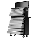darrahopens Tools > Tools Storage Giantz 17 Drawers Tool Box Trolley Chest Cabinet Cart Garage Mechanic Toolbox Black and Grey