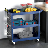 Darrahopens Tools > Tools Storage Giantz 3-Tier Tool Trolley Cart Workshop Wheels Mobile Work Mechanic Storage Blue
