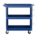 Darrahopens Tools > Tools Storage Giantz 3-Tier Tool Trolley Cart Workshop Wheels Mobile Work Mechanic Storage Blue