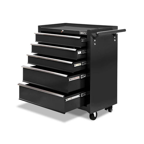 darrahopens Tools > Tools Storage Giantz 5 Drawer Mechanic Tool Box Cabinet Storage Trolley - Black