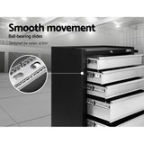 darrahopens Tools > Tools Storage Giantz 5 Drawer Mechanic Tool Box Cabinet Storage Trolley - Black & Grey