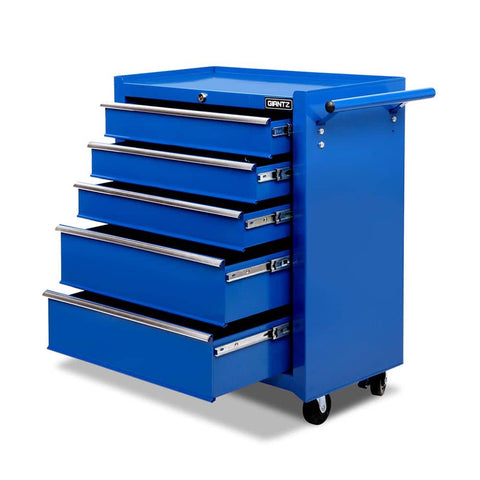 darrahopens Tools > Tools Storage Giantz 5 Drawer Mechanic Tool Box Cabinet Storage Trolley - Blue