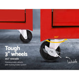 darrahopens Tools > Tools Storage Giantz 5 Drawer Mechanic Tool Box Cabinet Storage Trolley - Red