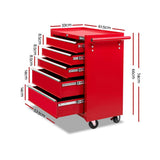 darrahopens Tools > Tools Storage Giantz 5 Drawer Mechanic Tool Box Cabinet Storage Trolley - Red