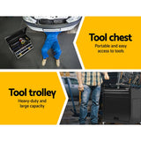 darrahopens Tools > Tools Storage Giantz 7 Drawer Tool Box Cabinet Chest Storage Garage Toolbox Organiser Set Black