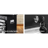 darrahopens Tools > Tools Storage Giantz 9 Drawer Mechanic Tool Box Cabinet Storage - Black & Grey