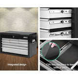 darrahopens Tools > Tools Storage Giantz 9 Drawer Mechanic Tool Box Cabinet Storage - Black & Grey