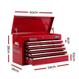 darrahopens Tools > Tools Storage Giantz 9 Drawer Mechanic Tool Box Cabinet Storage - Red