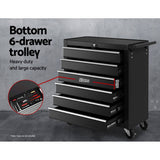 darrahopens Tools > Tools Storage Giantz Tool Box Chest Trolley 16 Drawers Cabinet Cart Garage Toolbox Black