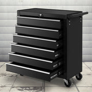 darrahopens Tools > Tools Storage Giantz Tool Box Trolley Chest Cabinet 6 Drawers Cart Garage Toolbox Set Black
