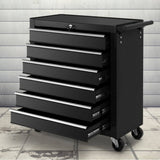 darrahopens Tools > Tools Storage Giantz Tool Box Trolley Chest Cabinet 6 Drawers Cart Garage Toolbox Set Black