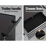 darrahopens Tools > Tools Storage Giantz Tool Box Trolley Chest Cabinet 6 Drawers Cart Garage Toolbox Set Black