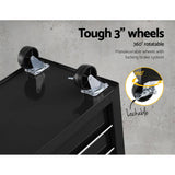 darrahopens Tools > Tools Storage Giantz Tool Box Trolley Chest Cabinet 6 Drawers Cart Garage Toolbox Set Black