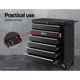 darrahopens Tools > Tools Storage Giantz Tool Box Trolley Chest Cabinet 6 Drawers Cart Garage Toolbox Set Black