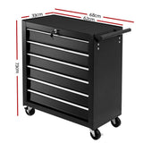darrahopens Tools > Tools Storage Giantz Tool Box Trolley Chest Cabinet 6 Drawers Cart Garage Toolbox Set Black