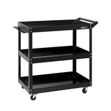 darrahopens Tools > Tools Storage Giantz Tool Cart 3 Tier Parts Steel Trolley Mechanic Storage Organizer Black