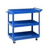 darrahopens Tools > Tools Storage Giantz Tool Cart 3 Tier Parts Steel Trolley Mechanic Storage Organizer Blue