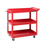 darrahopens Tools > Tools Storage Giantz Tool Cart 3 Tier Parts Steel Trolley Mechanic Storage Organizer Red