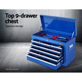 darrahopens Tools > Tools Storage Giantz Tool Chest and Trolley Box Cabinet 16 Drawers Cart Garage Storage Blue