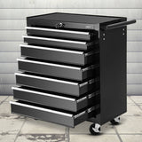 darrahopens Tools > Tools Storage Giantz Tool Chest and Trolley Box Cabinet 7 Drawers Cart Garage Storage Black