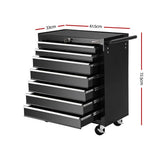 darrahopens Tools > Tools Storage Giantz Tool Chest and Trolley Box Cabinet 7 Drawers Cart Garage Storage Black