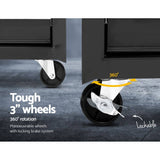 darrahopens Tools > Tools Storage Giantz Tool Chest and Trolley Box Cabinet 7 Drawers Cart Garage Storage Black and Silver