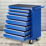 darrahopens Tools > Tools Storage Giantz Tool Chest and Trolley Box Cabinet 7 Drawers Cart Garage Storage Blue