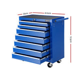 darrahopens Tools > Tools Storage Giantz Tool Chest and Trolley Box Cabinet 7 Drawers Cart Garage Storage Blue
