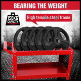 Darrahopens Tools > Tools Storage Red 3-Tier Tool Cart Storage Trolley Toolbox Workshop Garage Organiser 150kg Red
