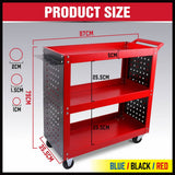 Darrahopens Tools > Tools Storage Red 3-Tier Tool Cart Storage Trolley Toolbox Workshop Garage Organiser 150kg Red