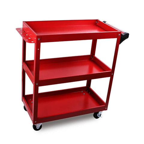 Darrahopens Tools > Tools Storage Red 3-Tier Tool Cart Trolley Toolbox Workshop Garage Storage 150KG Organizer Garage