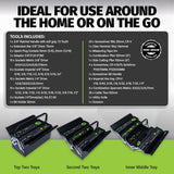 Darrahopens Tools > Tools Storage Taipan 126PCE 5 Tray Cantilever Metal Tool Set Premium Chrome Vanadium Steel