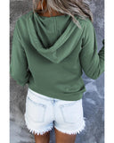 Darrahopens Women's Fashion > Activewear Azura Exchange Hooded Snap Button Hoodie with Pocket - S