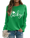 Darrahopens Women's Fashion > Activewear Azura Exchange Lucky Clover Print Graphic Sweatshirt - L