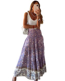 Darrahopens Women's Fashion > Bottoms Azura Exchange Floral Print High Waist Maxi Skirt - M