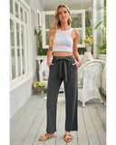 Darrahopens Women's Fashion > Bottoms Azura Exchange Wide Leg Pants with Elastic Waist and Drawstring - S