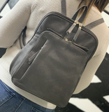 Darrahopens Women's Fashion > Handbags Pierre Cardin Womens Leather Backpack Bag with Pocket Front Multi-Zip - Slate