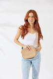 Darrahopens Women's Fashion > Handbags Vegan PU Leather Miami Crossbody - Beige