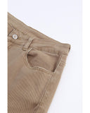 Darrahopens Women's Fashion > Jeans Azura Exchange Khaki High Waist Flare Jeans - 16 US