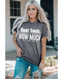 Darrahopens Women's Fashion > Tops & T-shirts Azura Exchange Christmas Funny Saying Print T-Shirt - S