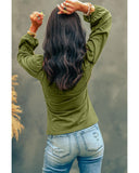 Darrahopens Women's Fashion > Tops & T-shirts Azura Exchange Criss Cross Sweetheart Neck Long Sleeve Top - M