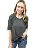 Darrahopens Women's Fashion > Tops & T-shirts Azura Exchange Exposed Seam Crewneck Raglan Sleeve T-Shirt - M