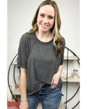 Darrahopens Women's Fashion > Tops & T-shirts Azura Exchange Exposed Seam Crewneck Raglan Sleeve T-Shirt - M