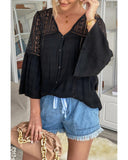 Darrahopens Women's Fashion > Tops & T-shirts Azura Exchange Lace Blouse - L