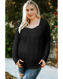 Darrahopens Women's Fashion > Tops & T-shirts Azura Exchange Lace Crochet V Neck Top - 2XL